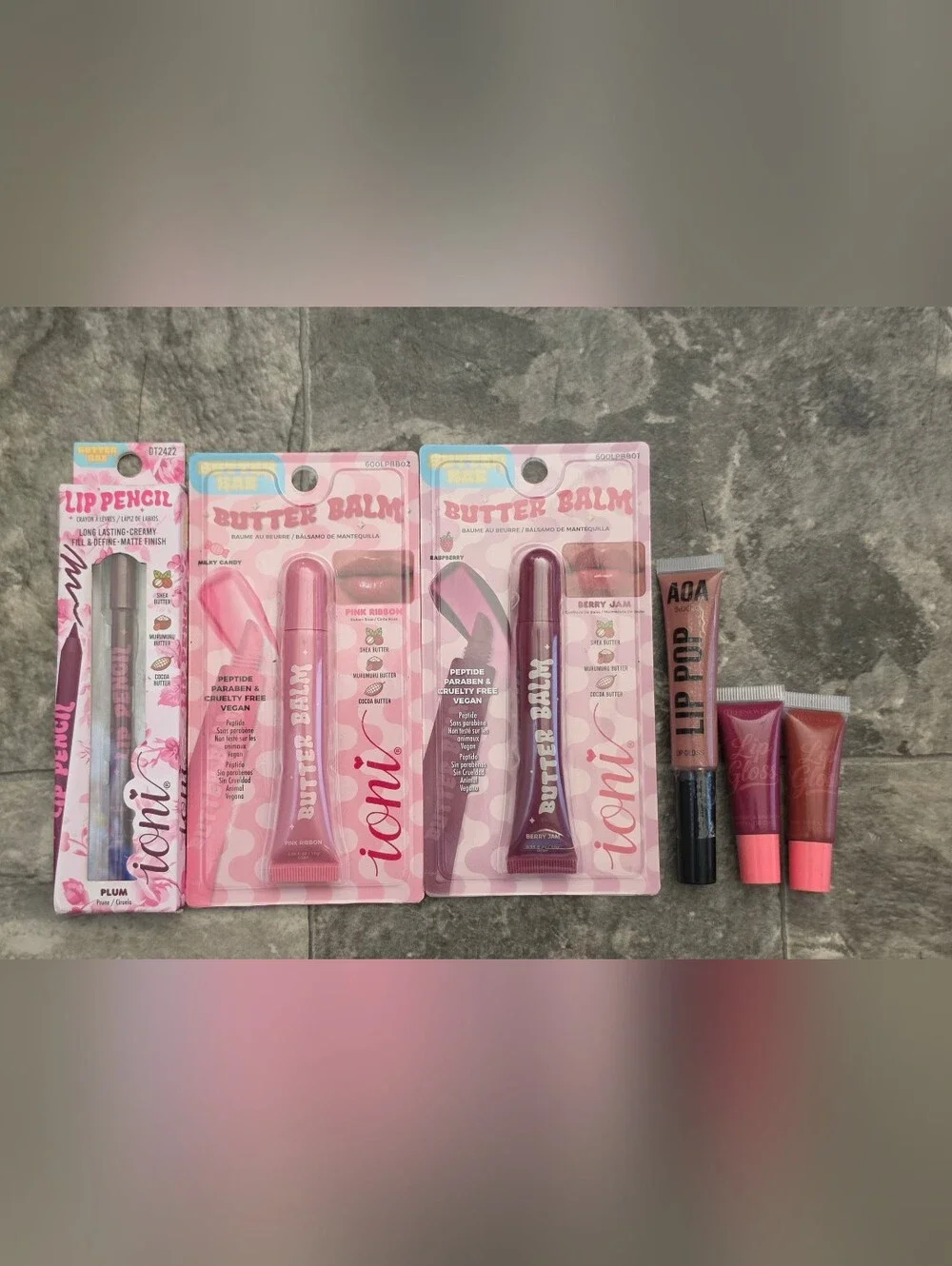 Lip Bundle - Ioni Butter Balm Lips, Lip Pencil, Tinted Lip Gloss + More BNIB